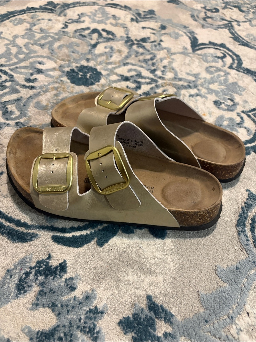 Sandals with Gold Buckles